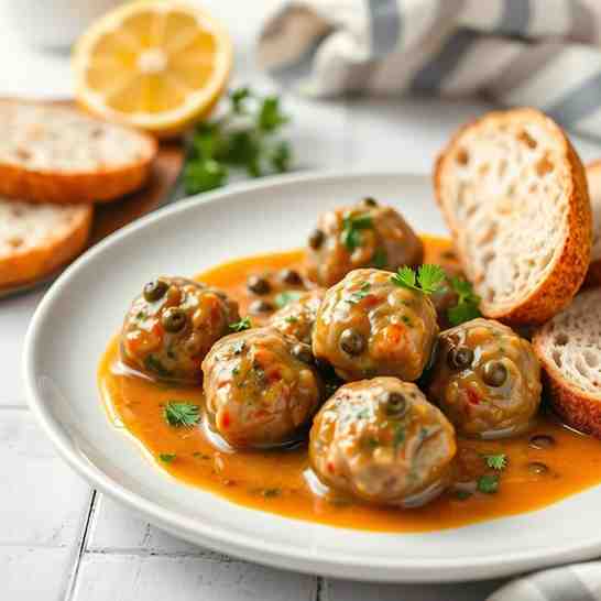 Königsberger Klopse - German Meatballs & Lemon Caper Sauce